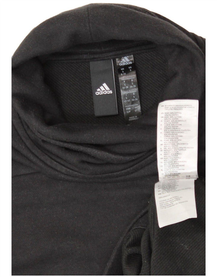 Adidas Sweat-shirt graphique pour femme UK 8/10 Petit coton noir