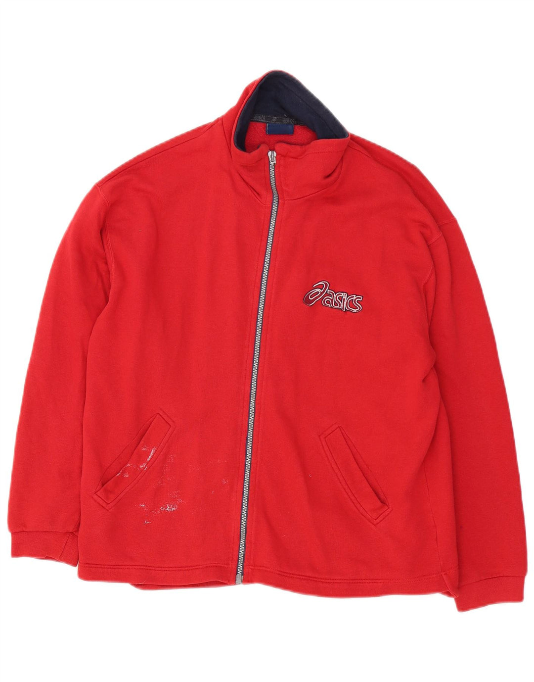 Asics Veste de Survêtement Graphique Homme Rouge Moyen Coton