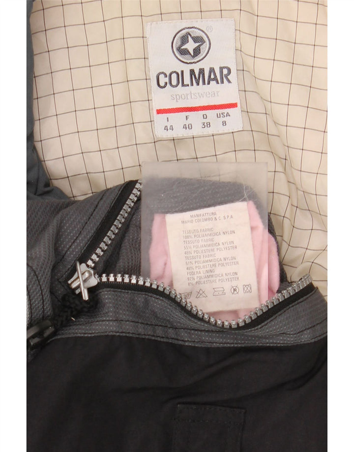 COLMAR Veste de Ski Oversize Femme IT 44 Petit Noir Colourblock Polyamide