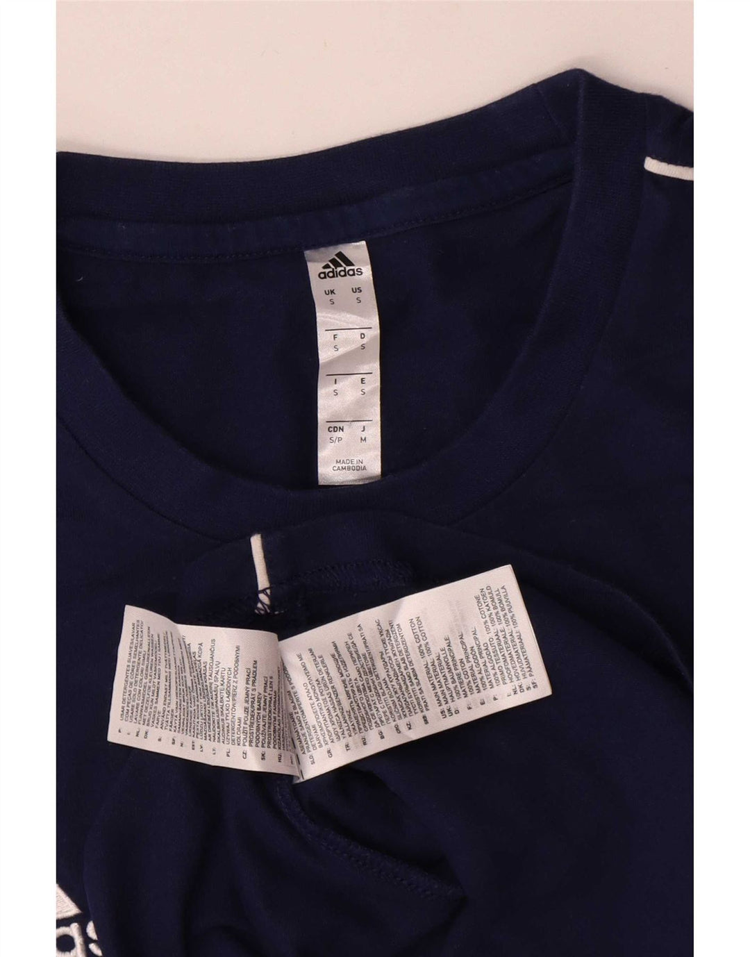 Adidas T-Shirt Homme Haut Petit Bleu Marine Coton