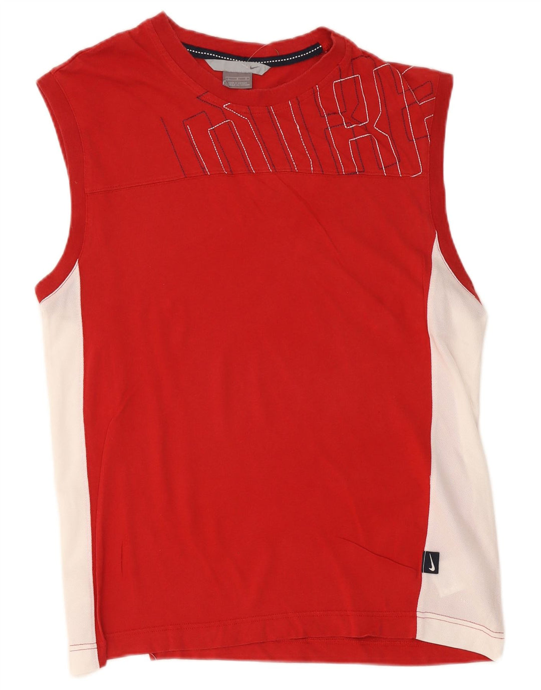 Nike Mens Graphic Débardeur Large Rouge Colorblock Coton