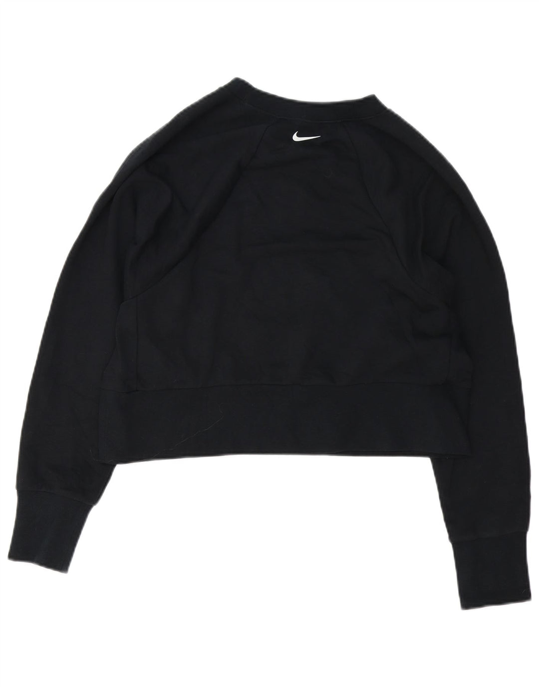 Nike Femme Dri Fit Crop Sweat-shirt surdimensionné UK 10 Petit Noir