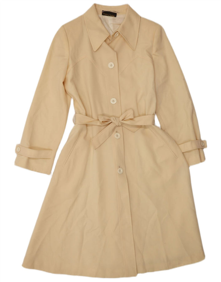 vintage Femme Trench Coat UK 10 Petit Beige