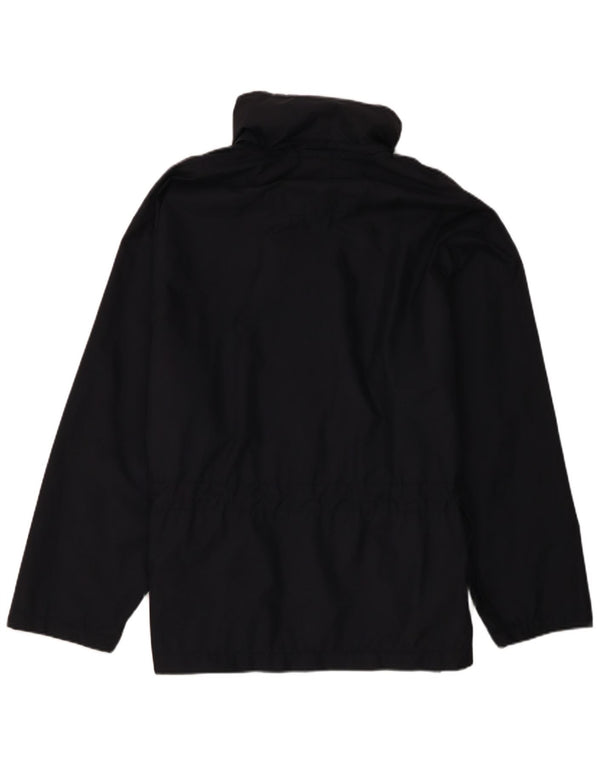 Spalding Veste de pluie à capuche pour homme Coupe ample UK 38 Bleu marine moyen Nylon