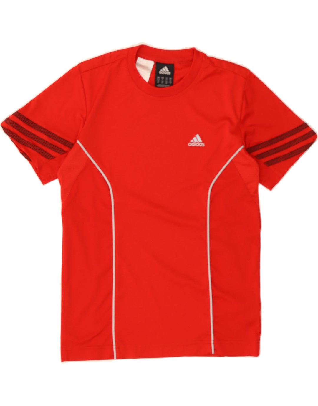 ADIDAS Boys T-Shirt Top 11-12 Years Red Polyester Vintage Adidas and Second-Hand Adidas from Messina Hembry 