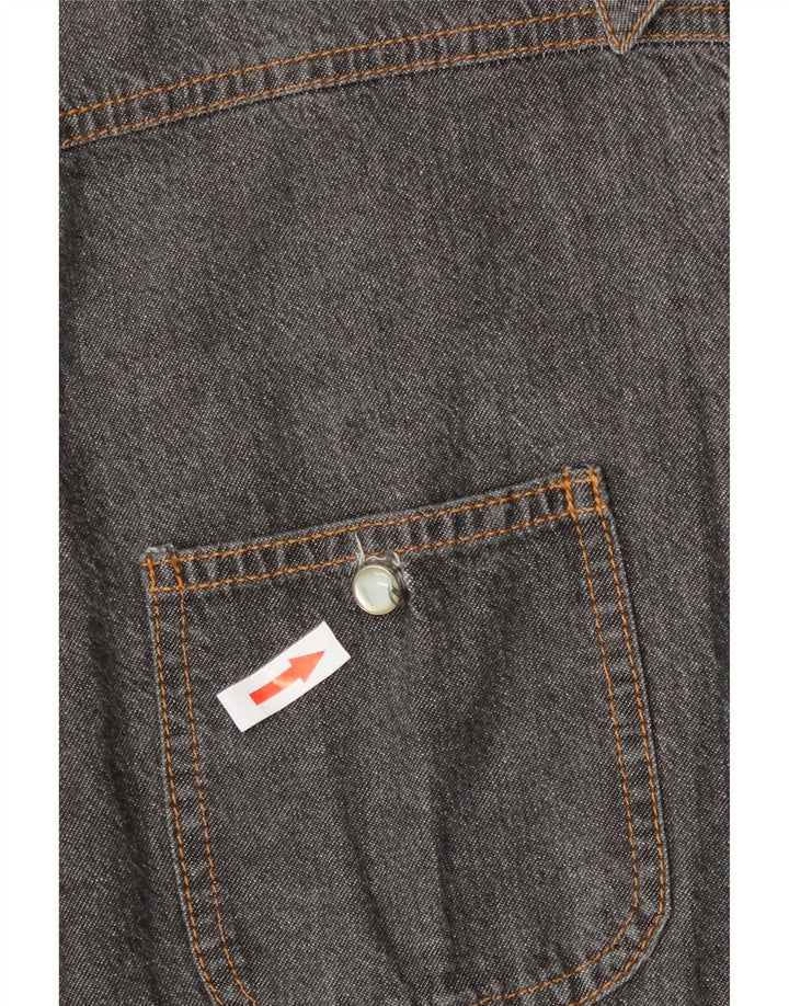 C'EST COMMECA Chemise en Jean Femme UK 16 Large Gris
