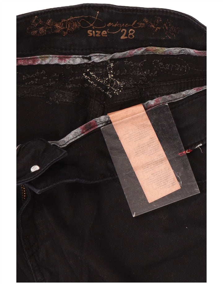 DESIGUAL Pantalon décontracté droit femme W28 L26 Noir Coton