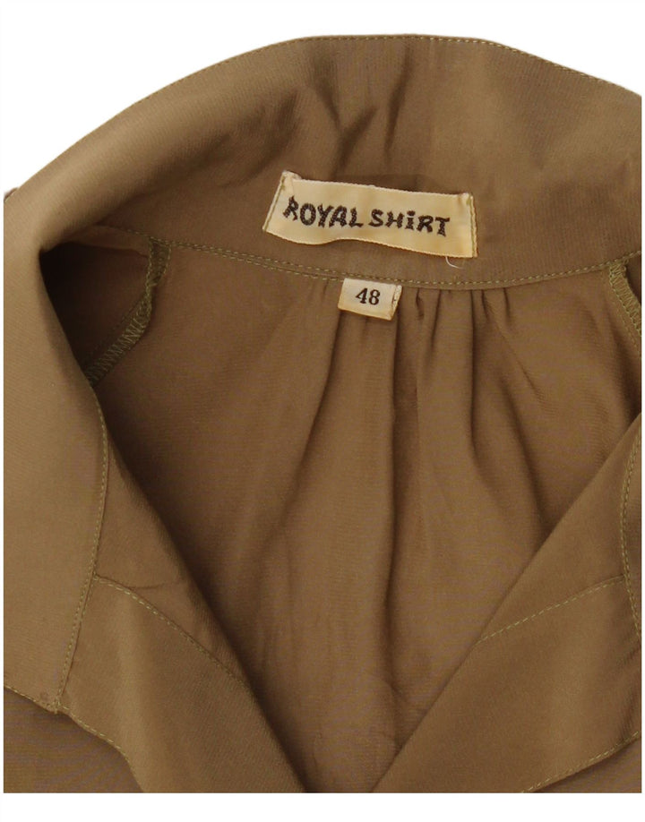 Chemise Femme Vintage Blouse IT 48 XL Kaki