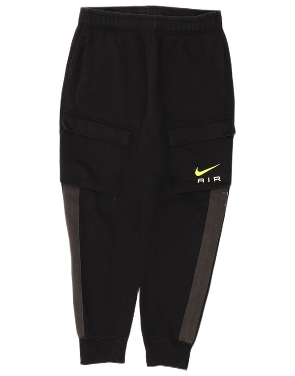 Nike Mens Cargo Tracksuit Trousers Joggers Medium  Black Colourblock Cotton
