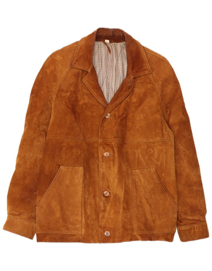 veste en daim homme vintage IT 50 Grand Beige