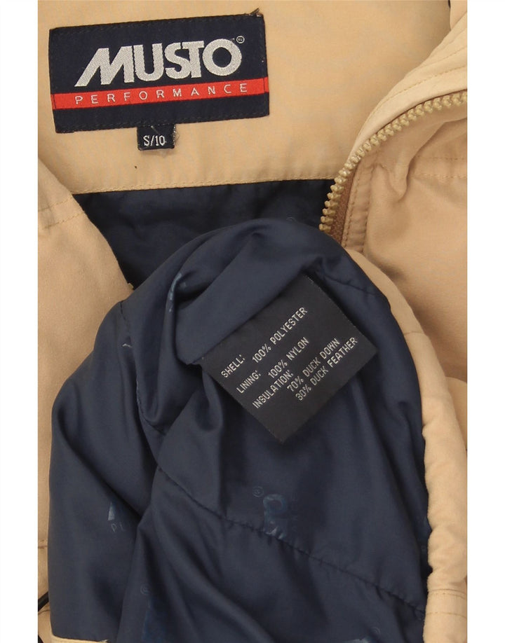 Musto Gilet rembourré surdimensionné pour femme UK 10 Petit Polyester Beige