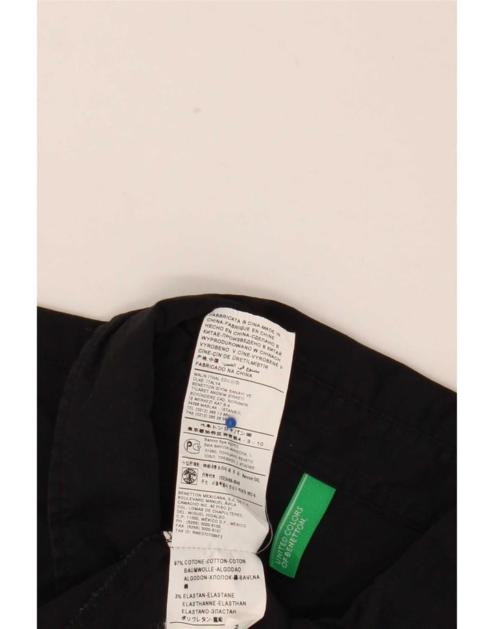 Benetton Chemise Pull Femme UK 18 XL Noir Coton