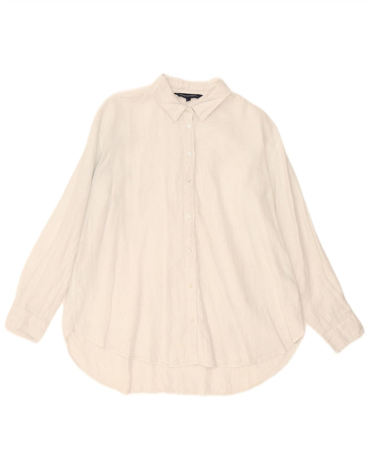 French Connection Chemise surdimensionnée pour femme UK 12 Blanc moyen