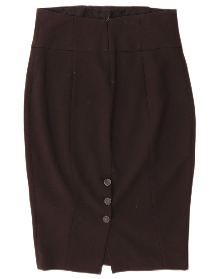 Zara Femme Jupe Crayon Taille Haute Moyen W26 Noir