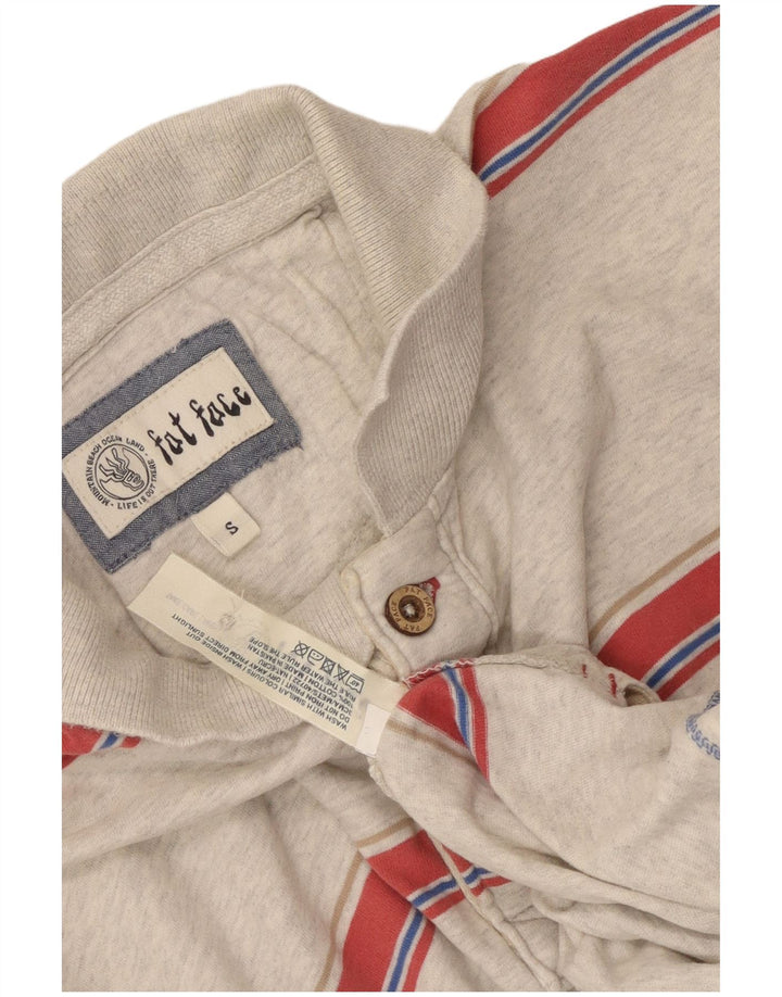Polo Homme Fat Face Petit Coton Rayé Gris