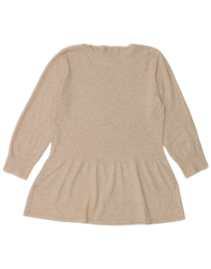 Marks & Spencer Haut à manches 3/4 pour femme UK 12 Viscose mouchetée beige moyen