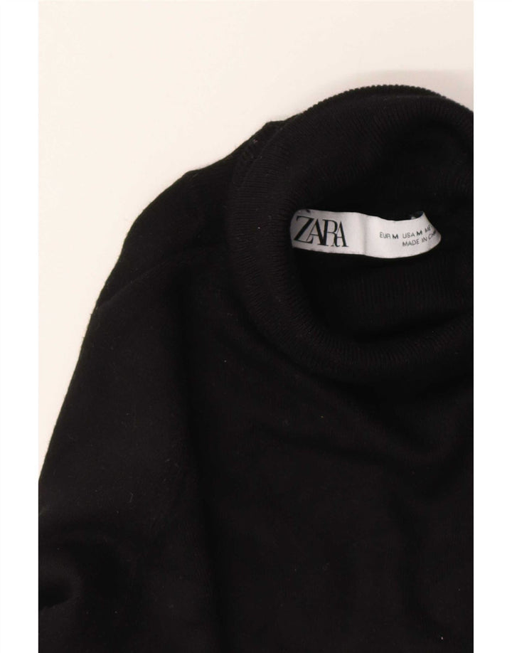 Zara Pull col roulé pour femme UK 14 Noir moyen