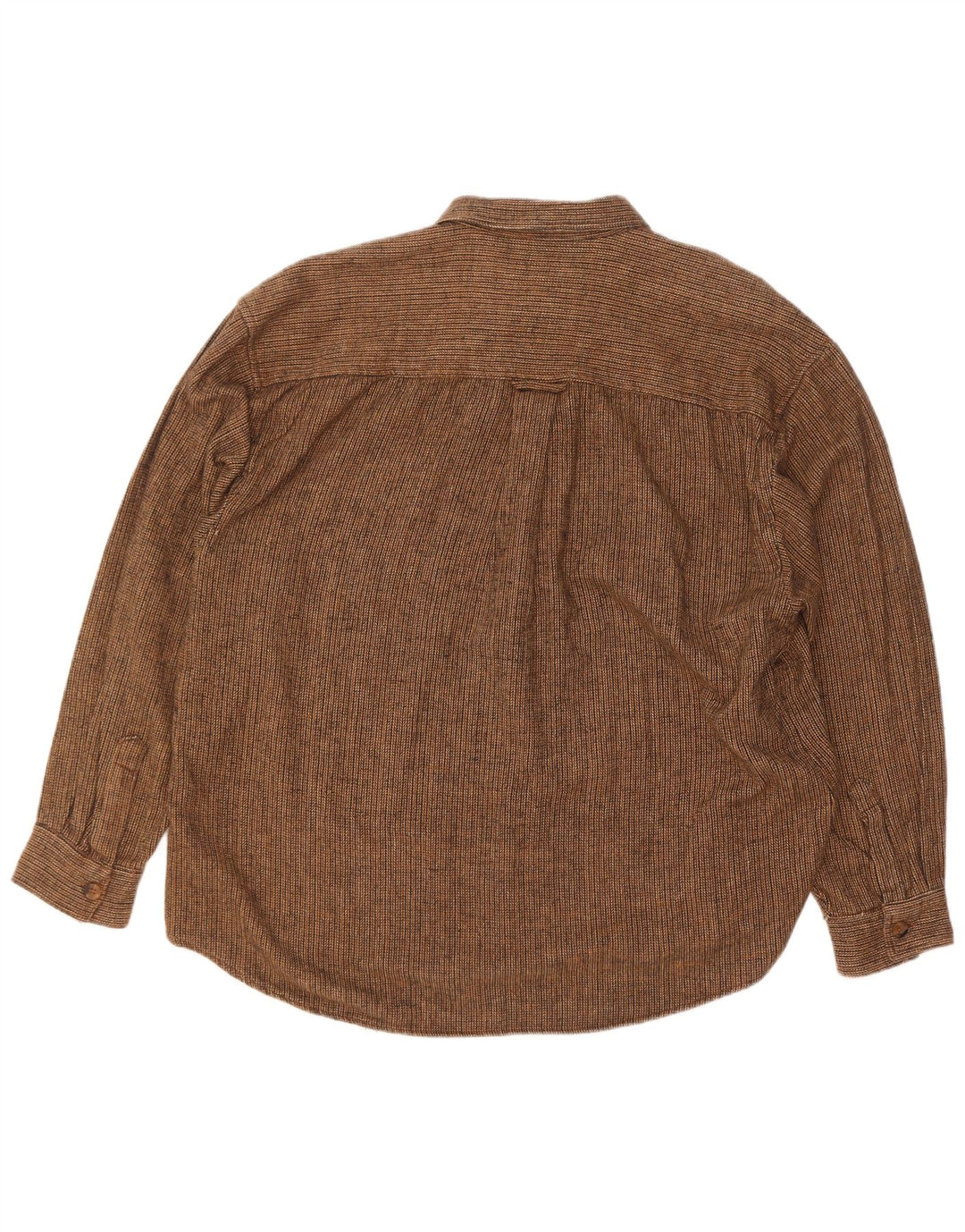 Chaser Chemise en flanelle pour homme Taille 16 Grand coton rayé marron