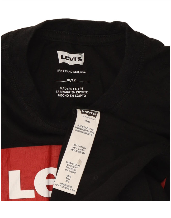 Levi's T-Shirt Graphique Garçon 10-11 ans Noir Coton