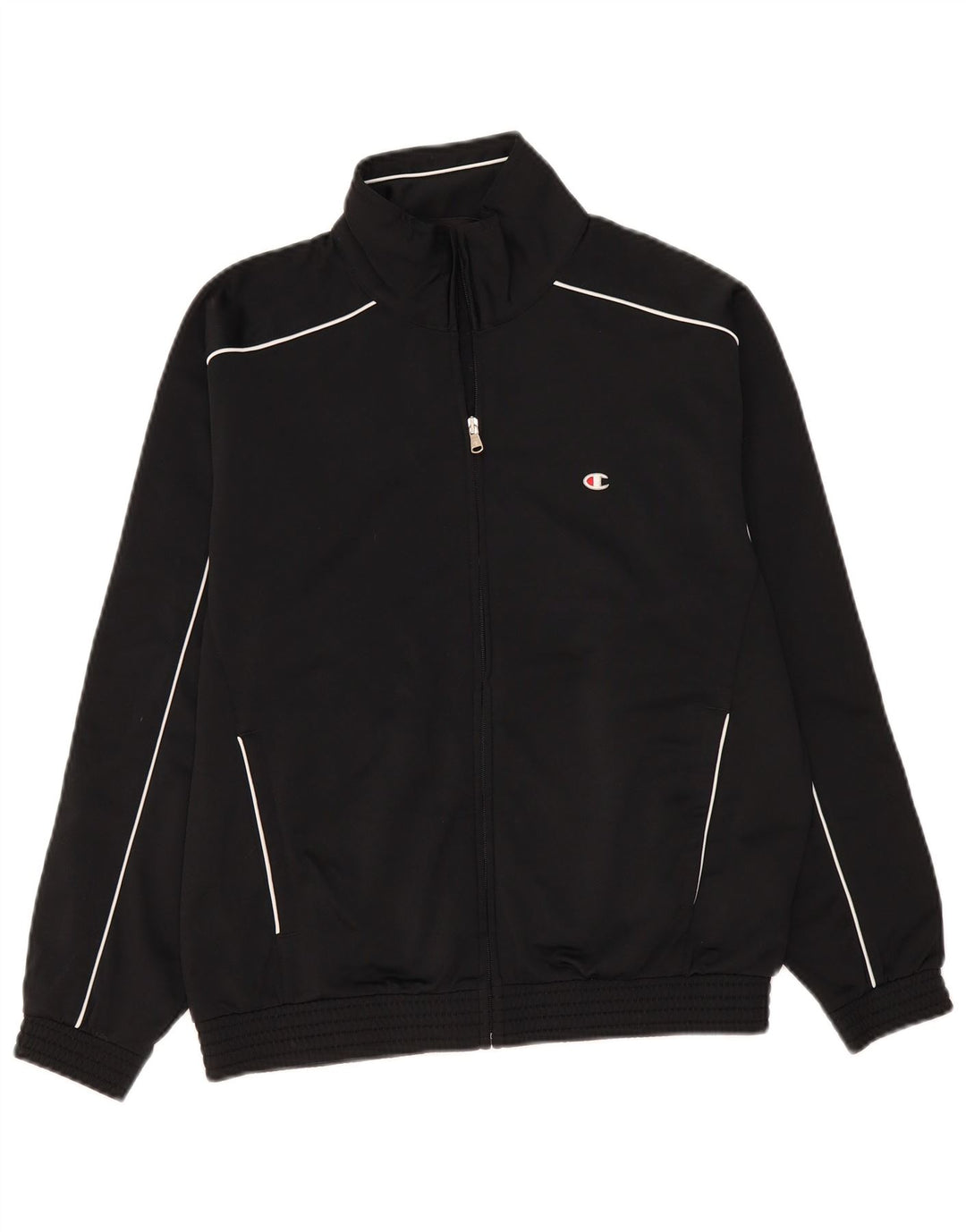 CHAMPION Veste de Survêtement Coupe Ample pour Homme Petit Noir Rayé Polyester