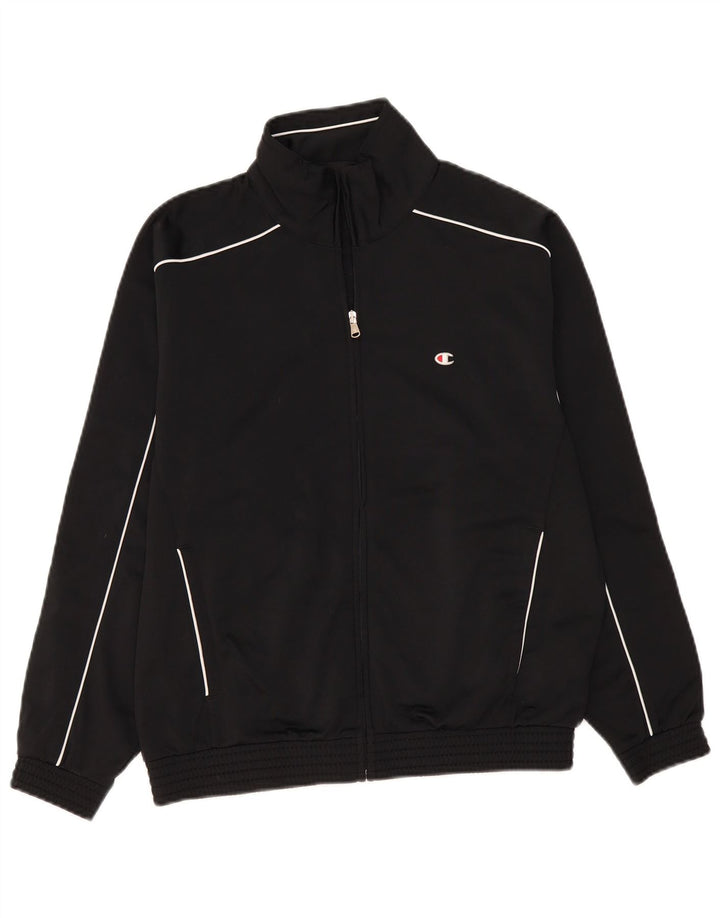 CHAMPION Veste de Survêtement Coupe Ample pour Homme Petit Noir Rayé Polyester