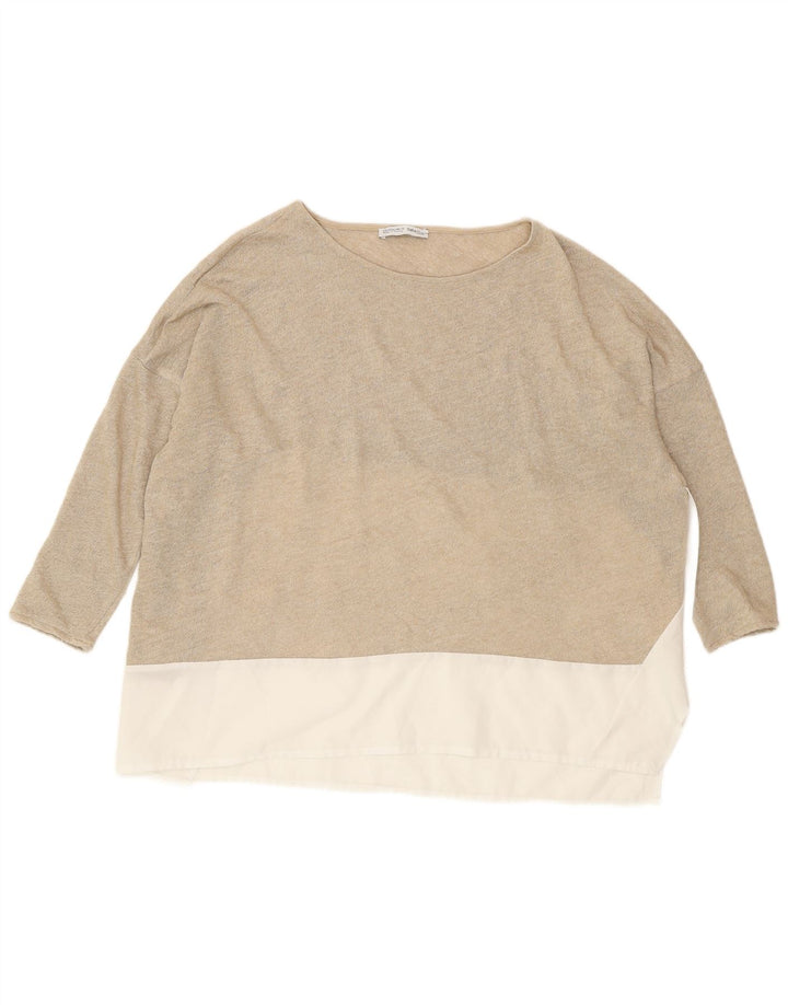 Zara Chemisier surdimensionné pour femme UK 10 Petit color block doré