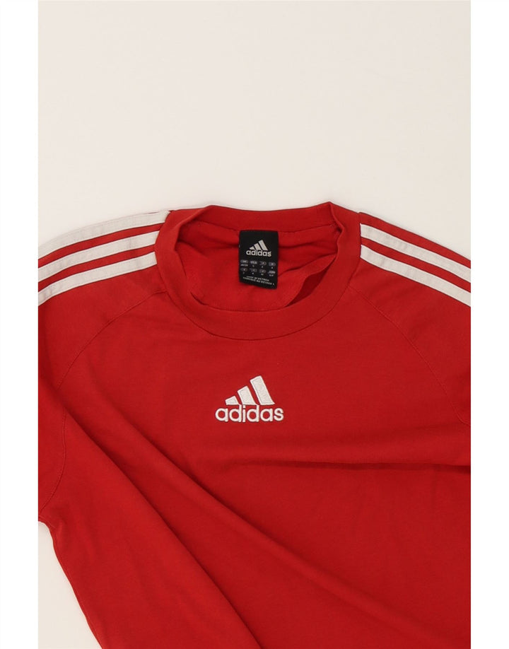 ADIDAS Mens T-Shirt Top Size 36/38 Small Red Cotton Vintage Adidas and Second-Hand Adidas from Messina Hembry 