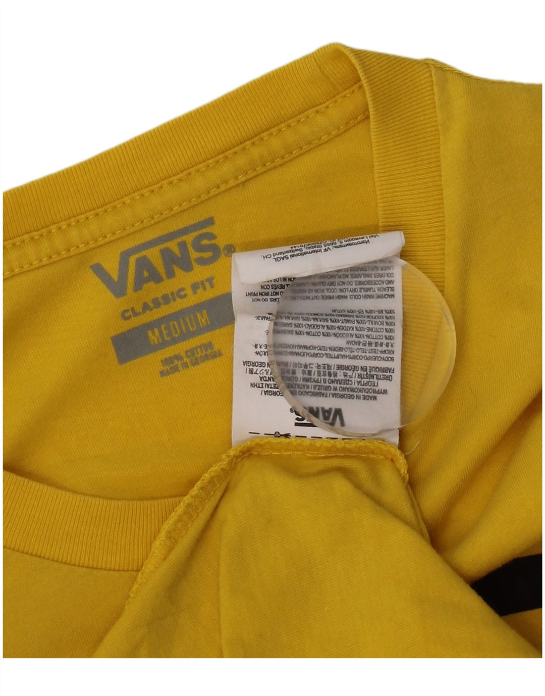 Vans T-Shirt Graphique Coupe Classique Homme Jaune Moyen Coton
