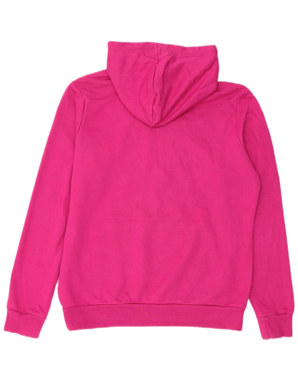 Puma Pull à capuche graphique pour femme UK 14 Rose moyen Coton