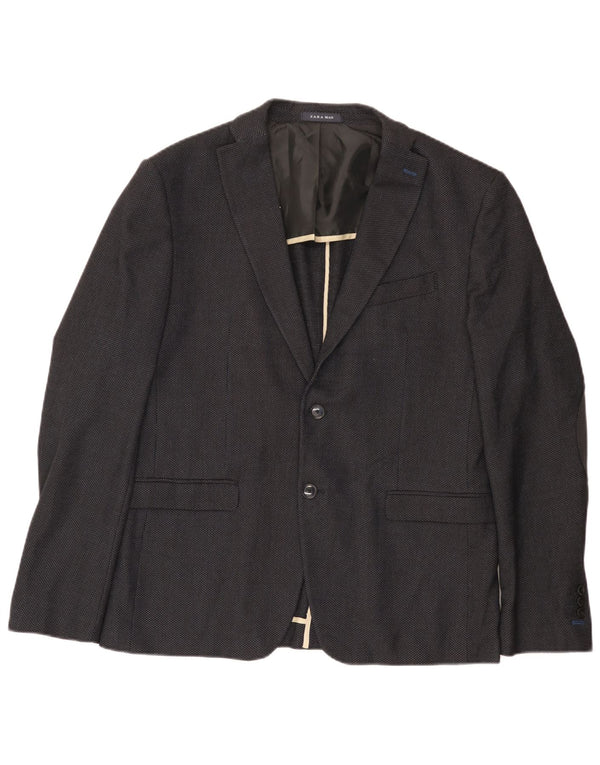 Zara Veste Blazer 2 Boutons Homme EU 54 XL Noir