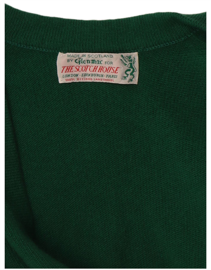 Glenmac Cardigan pour femme en laine d'agneau verte UK 16