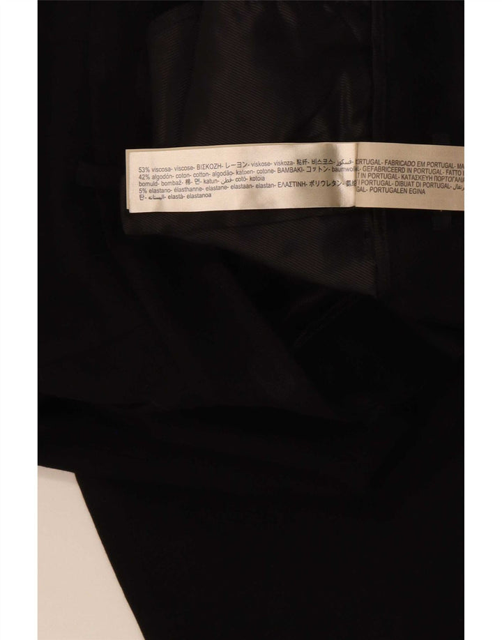 Massimo Dutti Pantalon court droit pour femme EU 40 Medium W30 L24 Noir