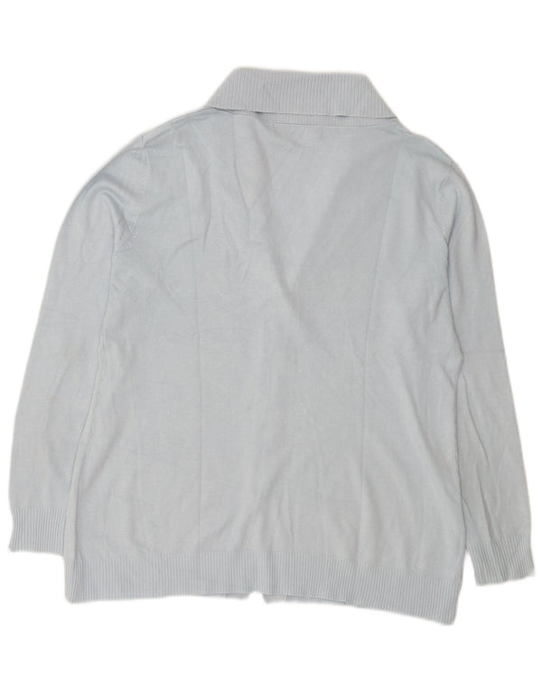 Zara Womens Cardigan Sweater UK 16 Large Rayonne Bleue