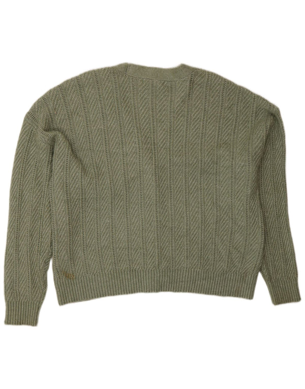 Marks & Spencer Pull Cardigan Femme UK 18 XL Vert Polyester