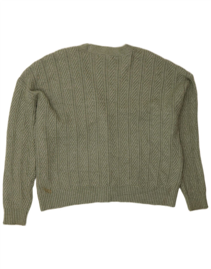 Marks & Spencer Pull Cardigan Femme UK 18 XL Vert Polyester