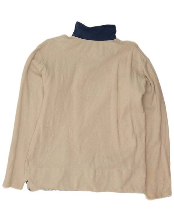 Sergio Tacchini Haut à col zippé et manches longues pour homme en coton beige moyen
