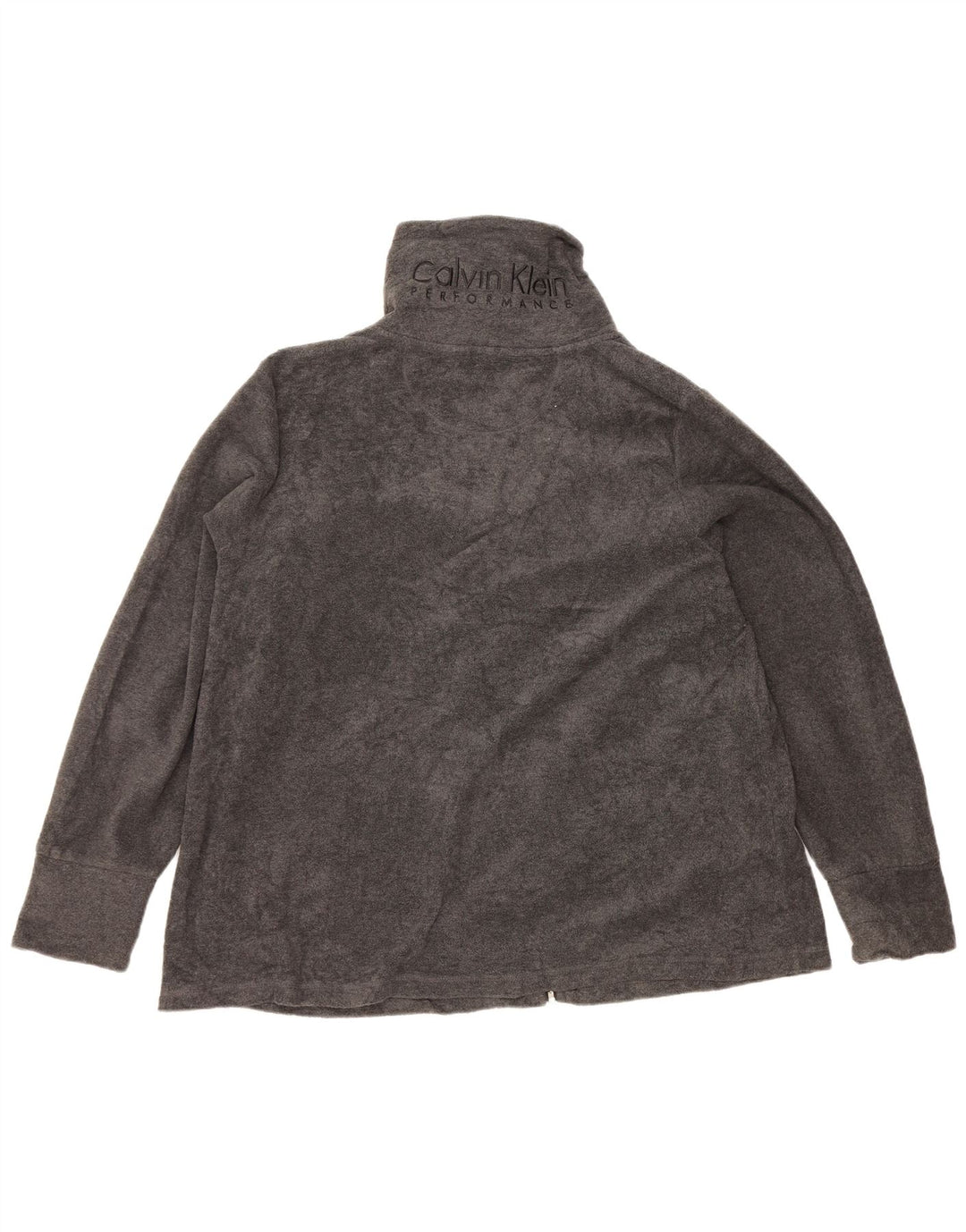 Calvin Klein Veste polaire graphique pour femme UK 20 2XL Gris Polyester