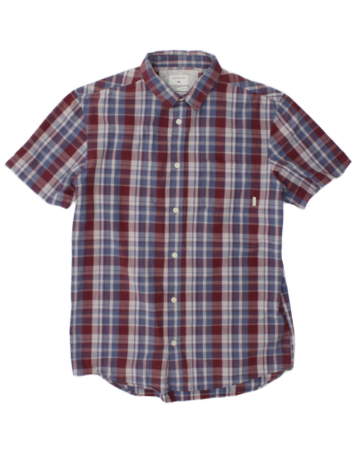 Quiksilver Chemise à Manches Courtes Homme Coton à Carreaux Multicolore Moyen