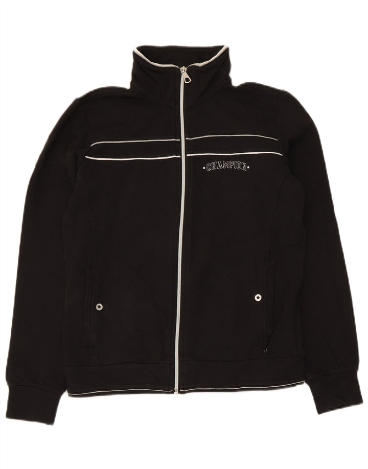 Champion Veste de survêtement pour femme UK 10 Small Noir Coton