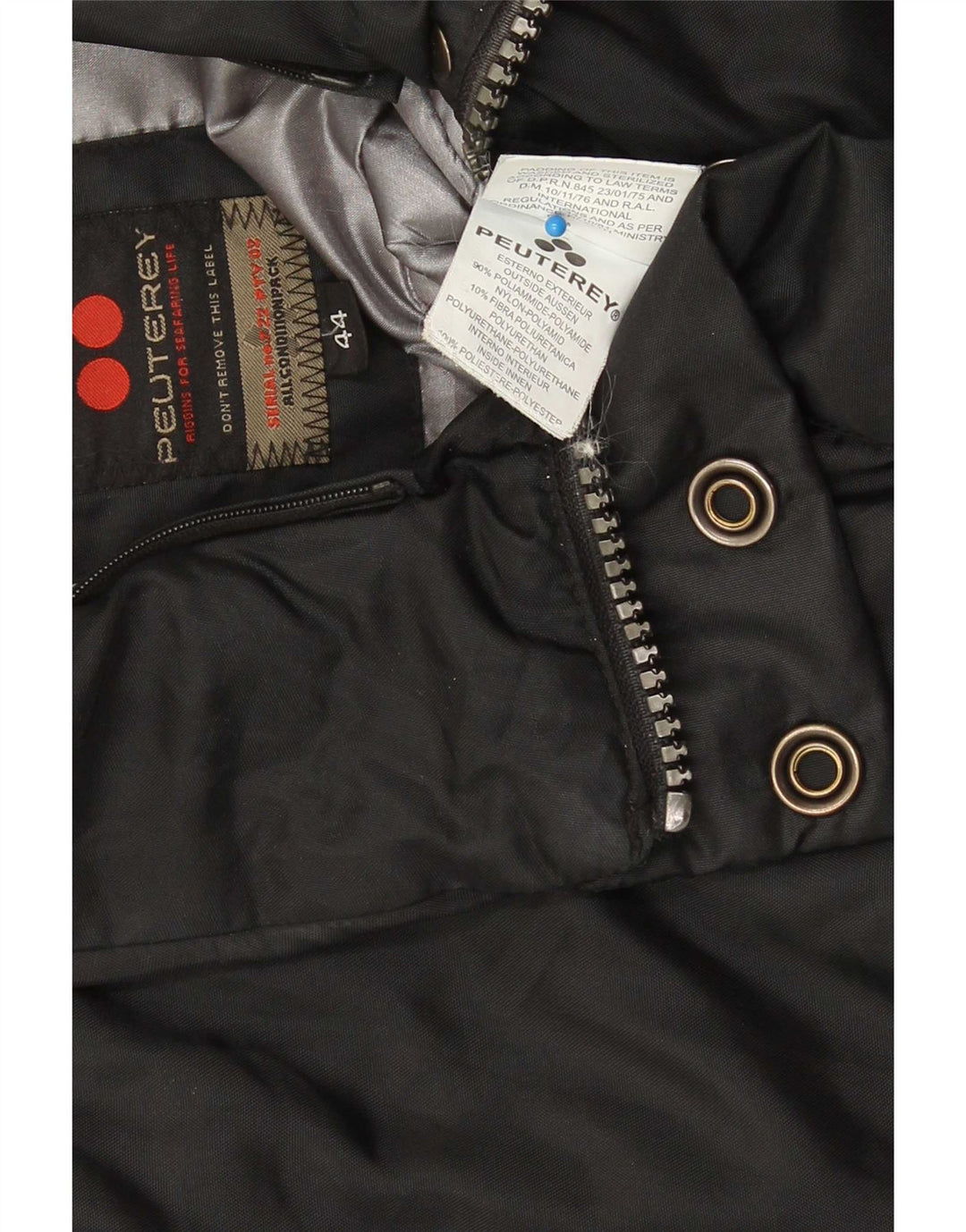 PEUTEREY Blouson Bomber IT 44 Femme Noir Moyen Polyamide