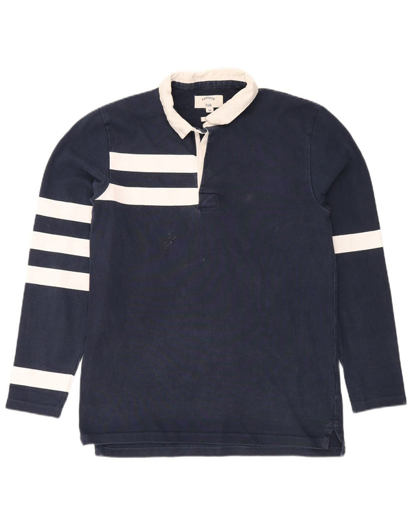 Polo de Rugby à Manches Longues Folk Homme Fat Face Rayé Bleu Marine Moyen