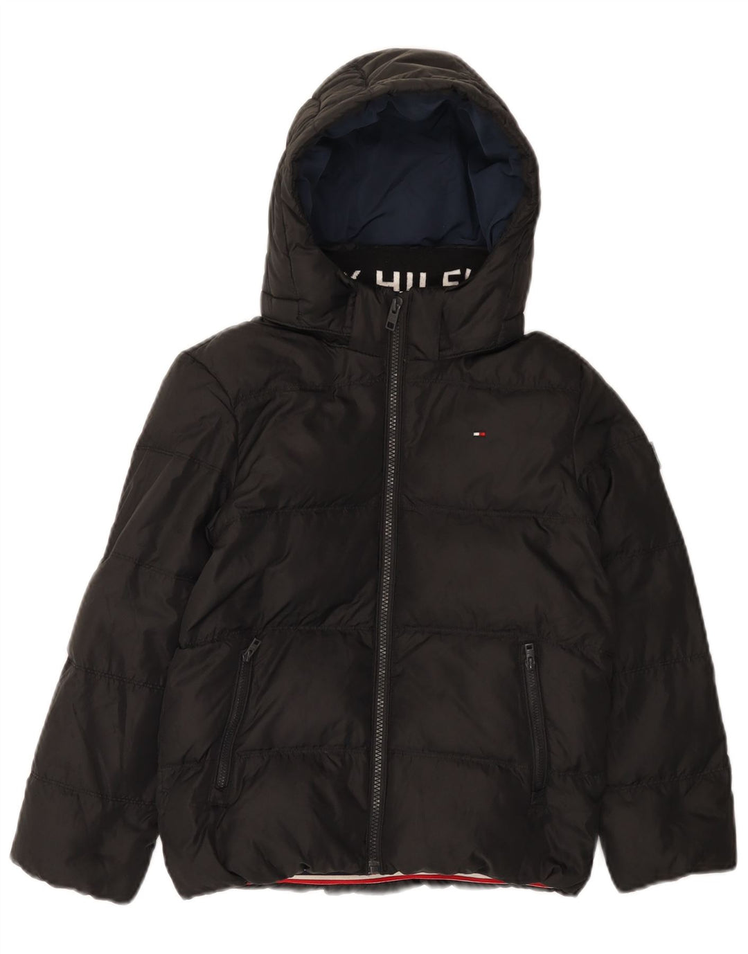 Tommy Hilfiger Veste matelassée à capuche garçon 7-8 ans Noir Polyester