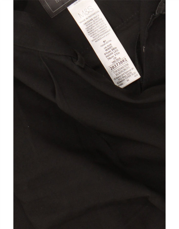 Marks & Spencer Pantalon de costume pour homme W36 L31 Noir Polyester