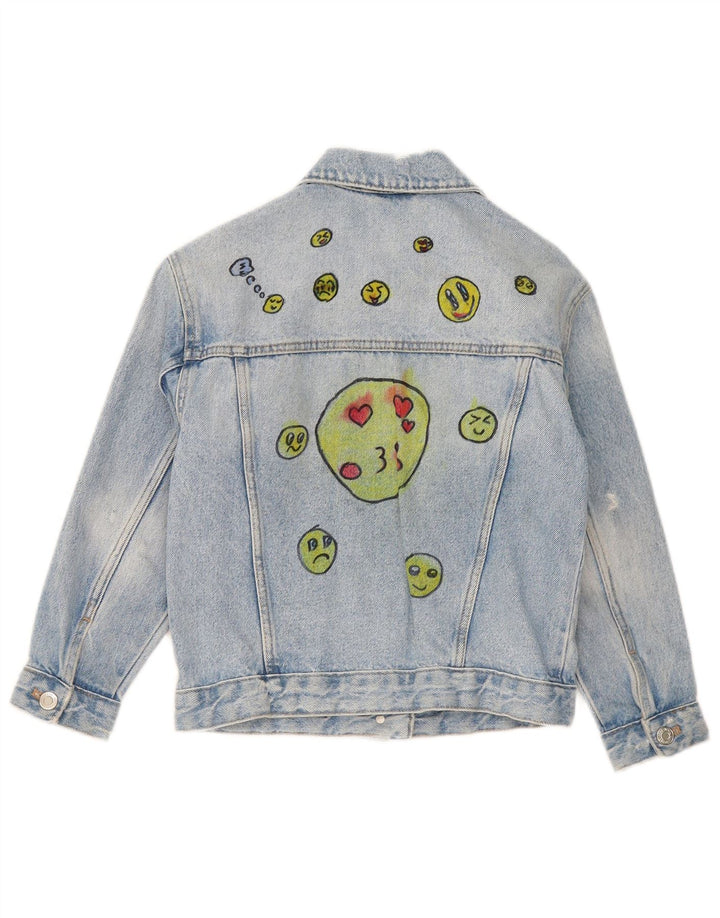 Veste en jean graphique Zara fille 8-9 ans bleu