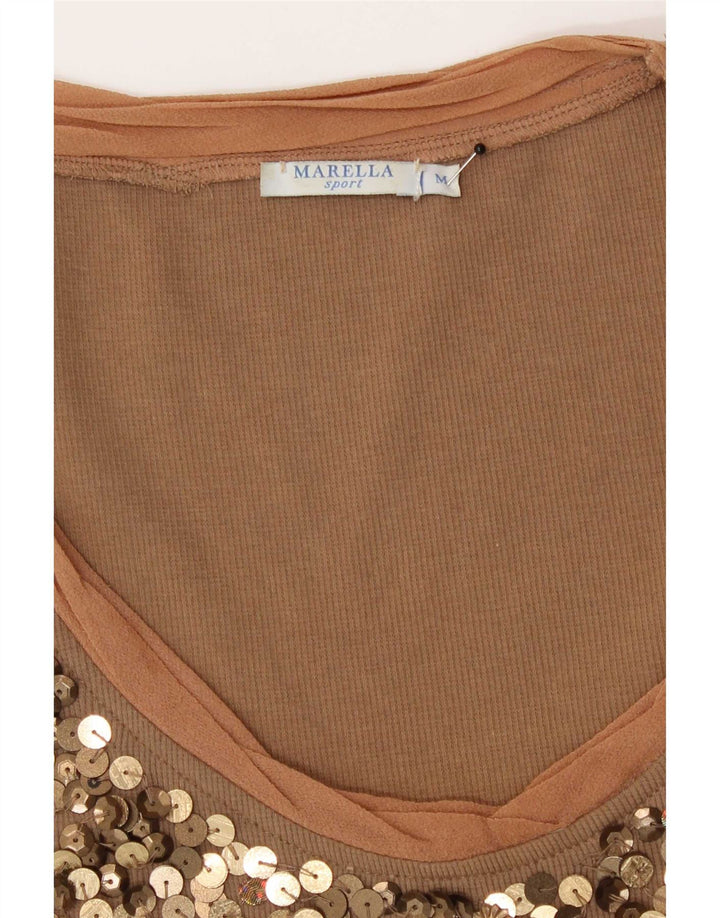 Marella Débardeur Femme UK 12 Marron Moyen