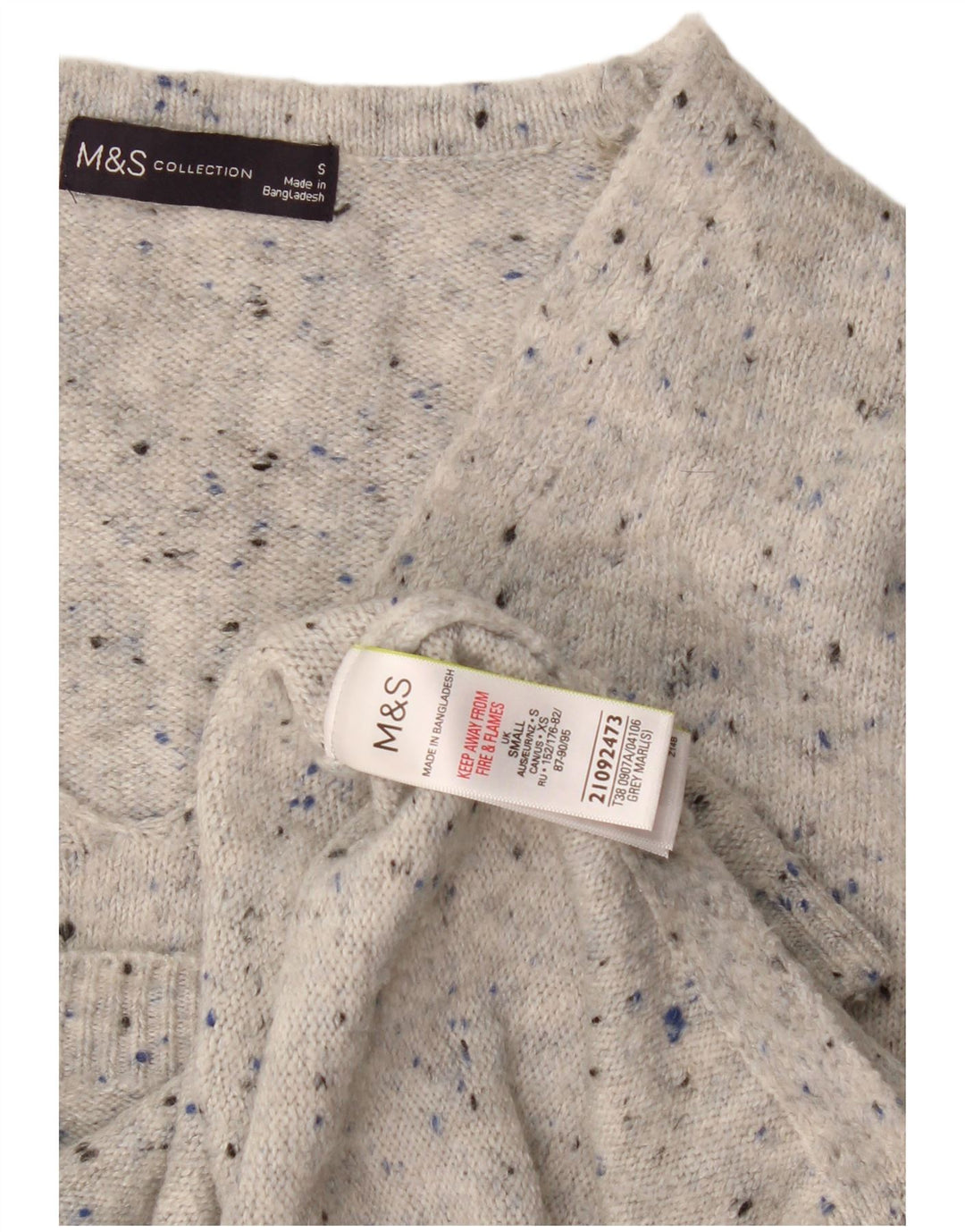 Pull surdimensionné à col en V pour femme UK 10 Small
