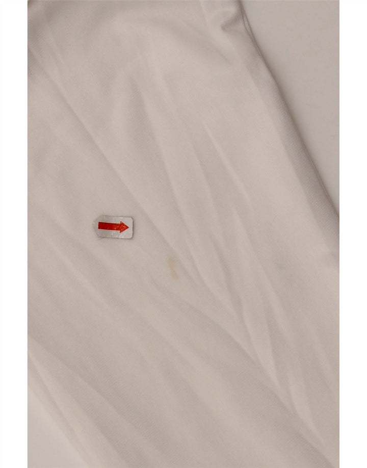 ASICS Veste de survêtement graphique pour homme en polyester color block blanc moyen