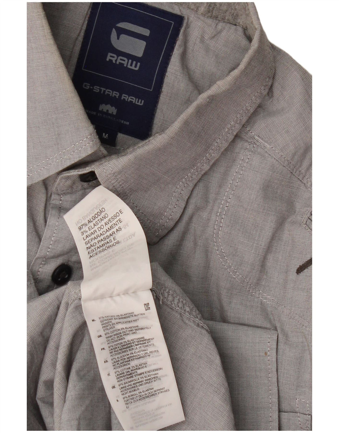 G-Star Chemise Homme Gris Moyen Coton