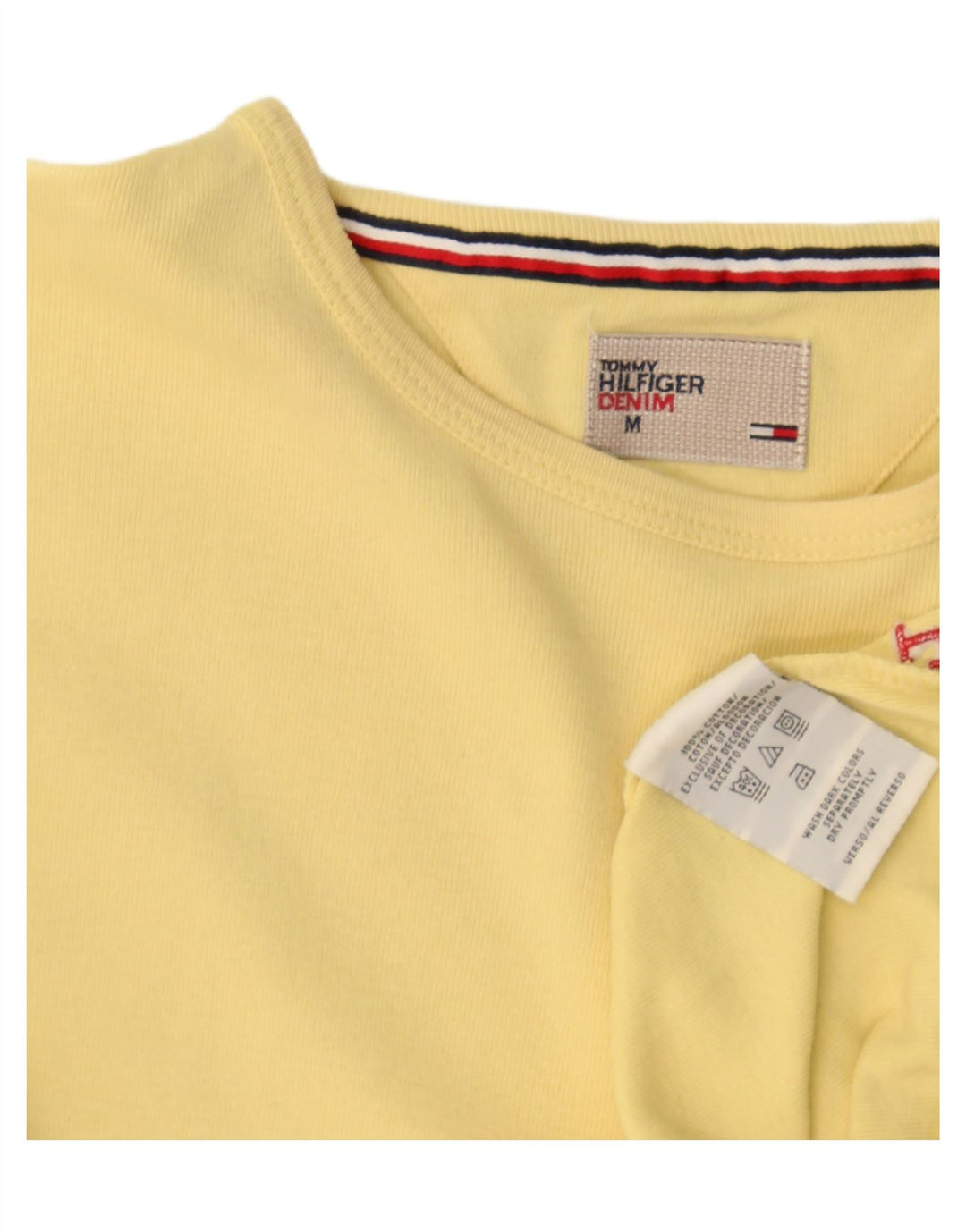 Tommy Hilfiger T-Shirt Homme Jaune Moyen Coton