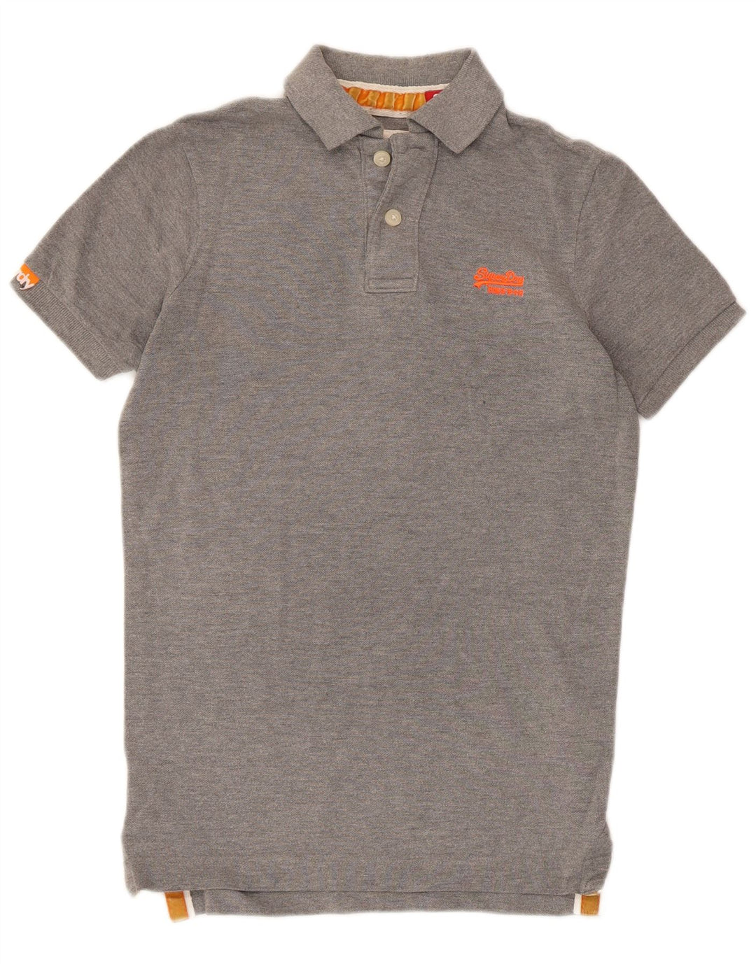 Superdry Polo Homme Petit Gris Coton